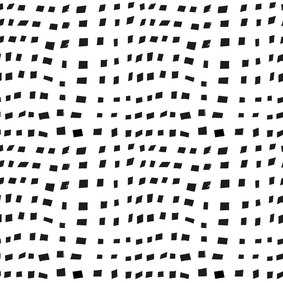 Seamless abstract monochrome pattern. Black and white print with lines, dots and blots. Brush strokes are hand drawn. vector