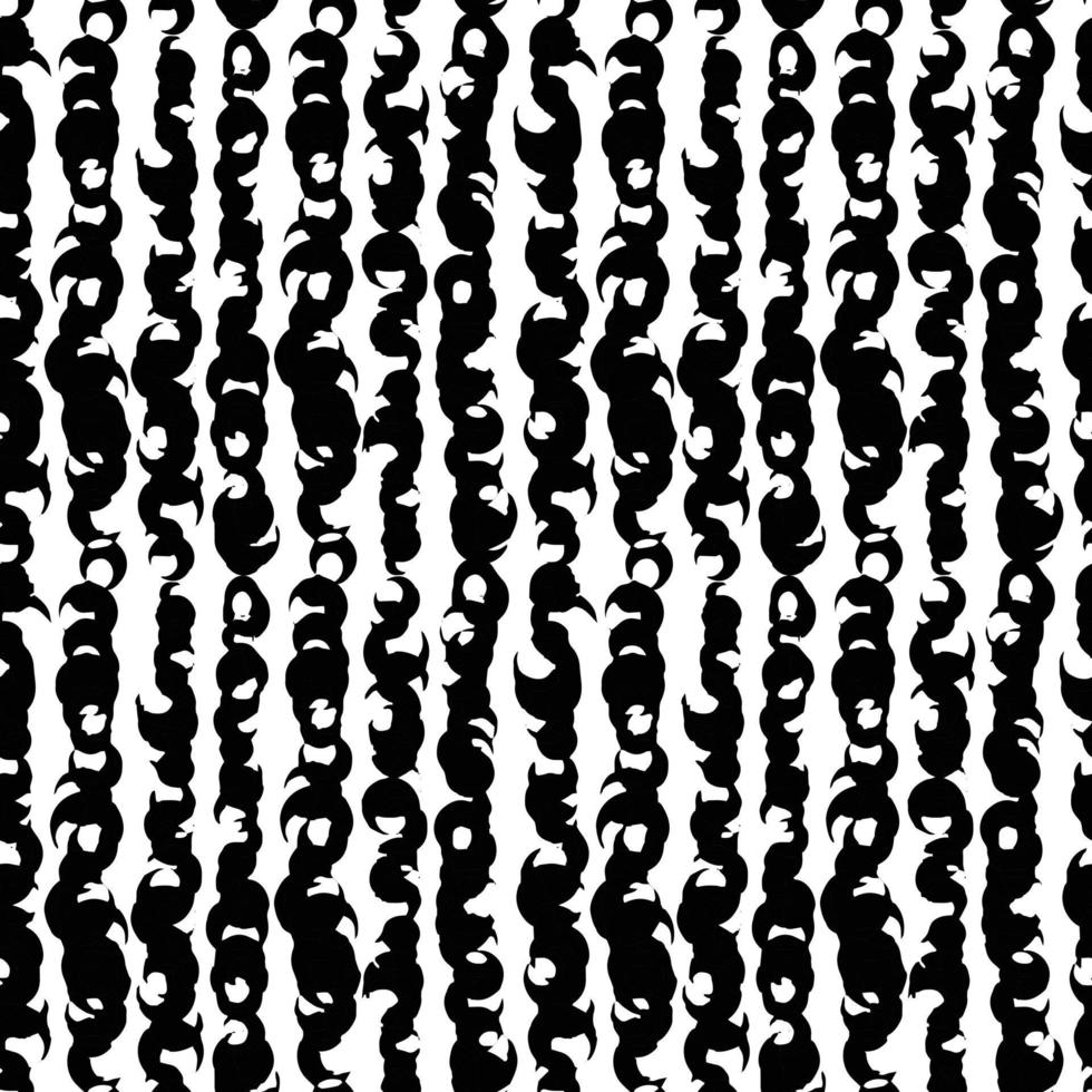 Seamless abstract monochrome pattern. Black and white print with lines, dots and blots. Brush strokes are hand drawn vector