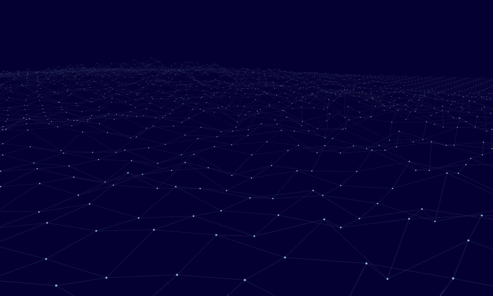 Network connection dots and lines on dark blue gradation background. Technology background. Plexus. Big data background. 3d rendering. photo