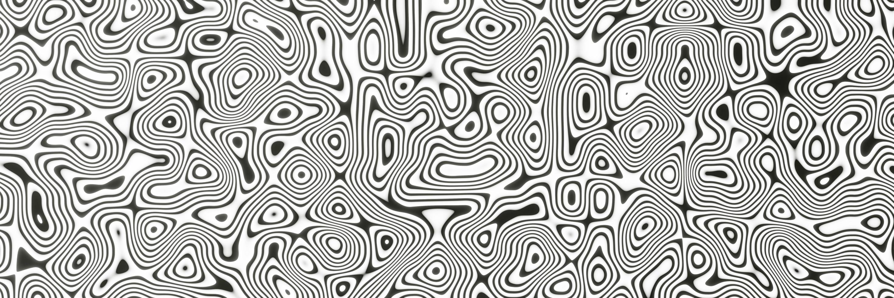 Black and white Damascus steel knife material pattern used for background and wallpaper. Black and white pattern for damask steel and alloy. Image by 3D Software rendering. photo