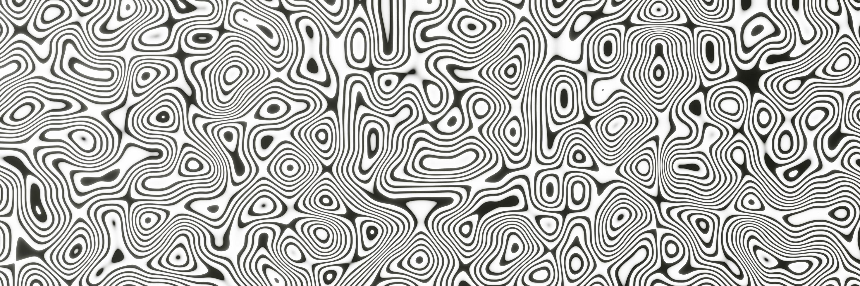 Black and white Damascus steel knife material pattern used for background and wallpaper. Black and white pattern for damask steel and alloy. Image by 3D Software rendering. photo