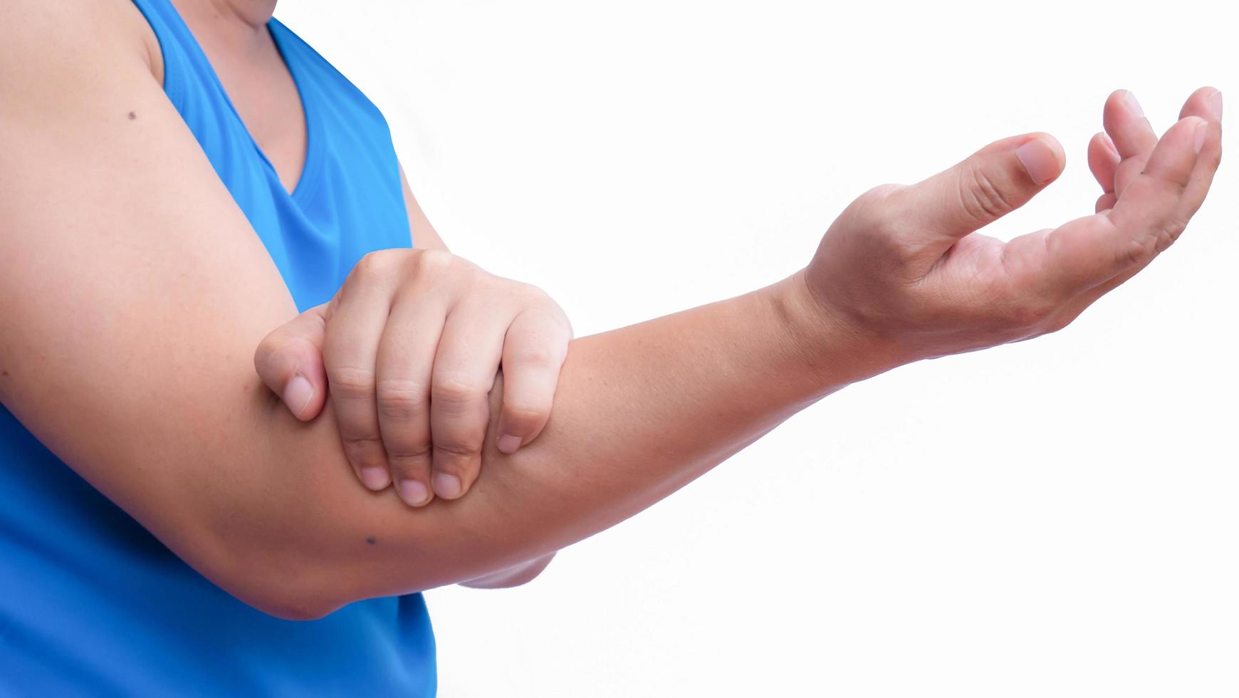 Hand numbness after being vaccinated against Covid-19. Loss of sensation and temperature Muscle pain, weak muscles, numbness of the hands and feet, Office syndrome.Guillain Barre Syndrome Concept photo