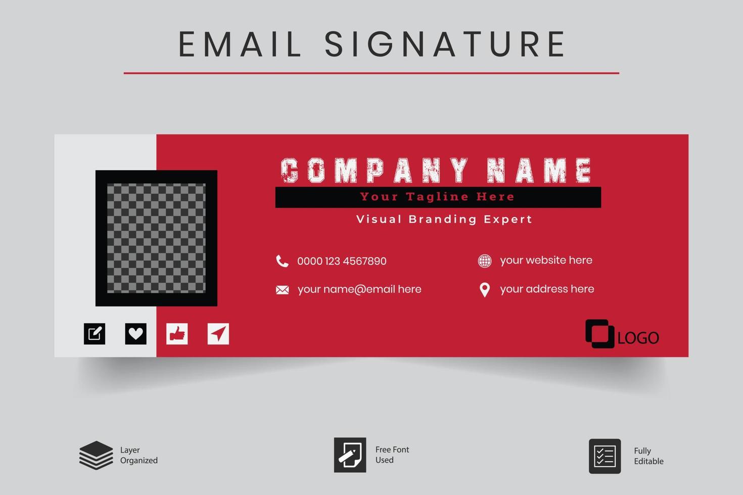Corporate Email Signature Templates For Your Business Identity vector