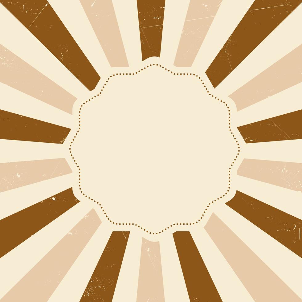 Vintage retro badge sunburst background vector