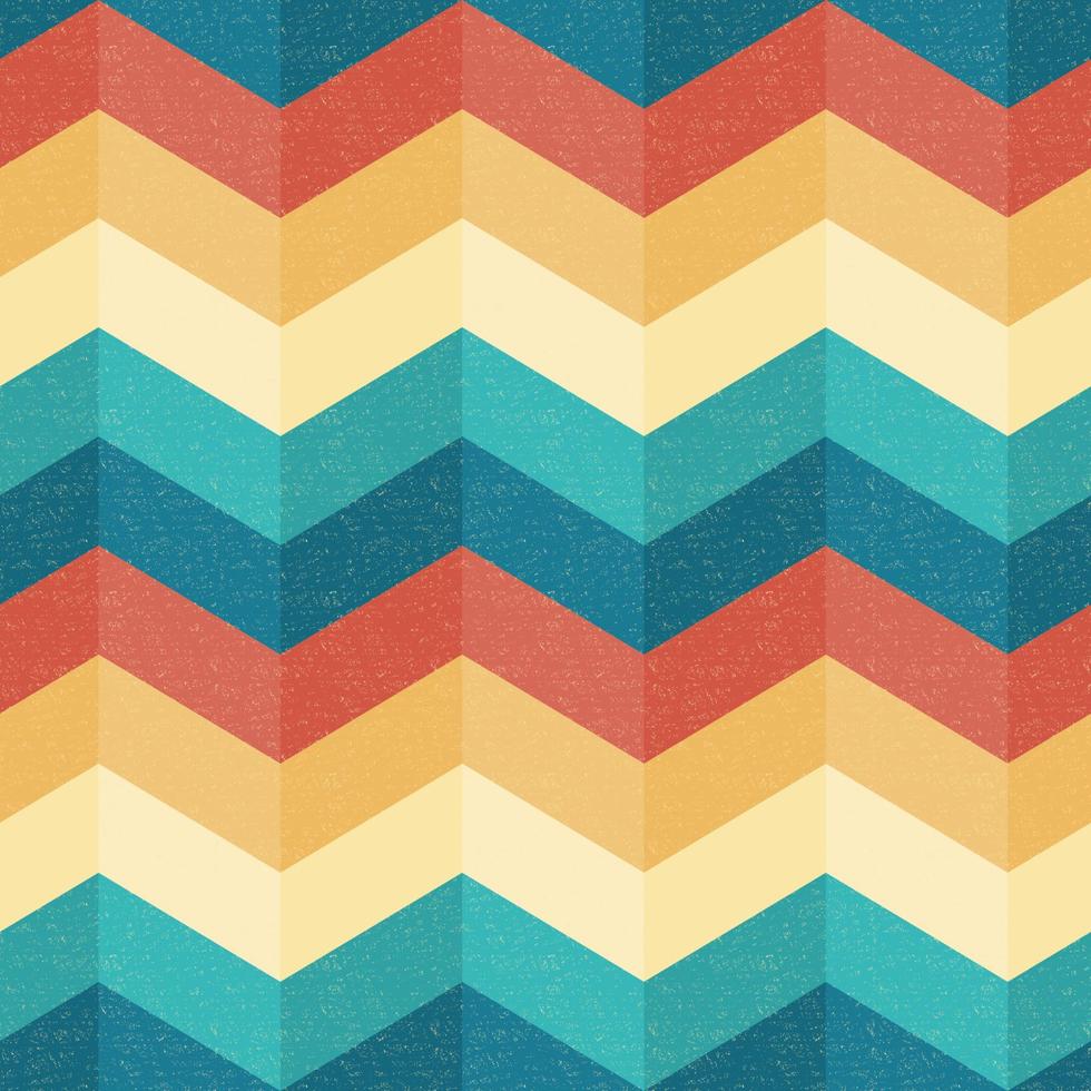 diseño de fondo de patrón de chevron retro colorido vector