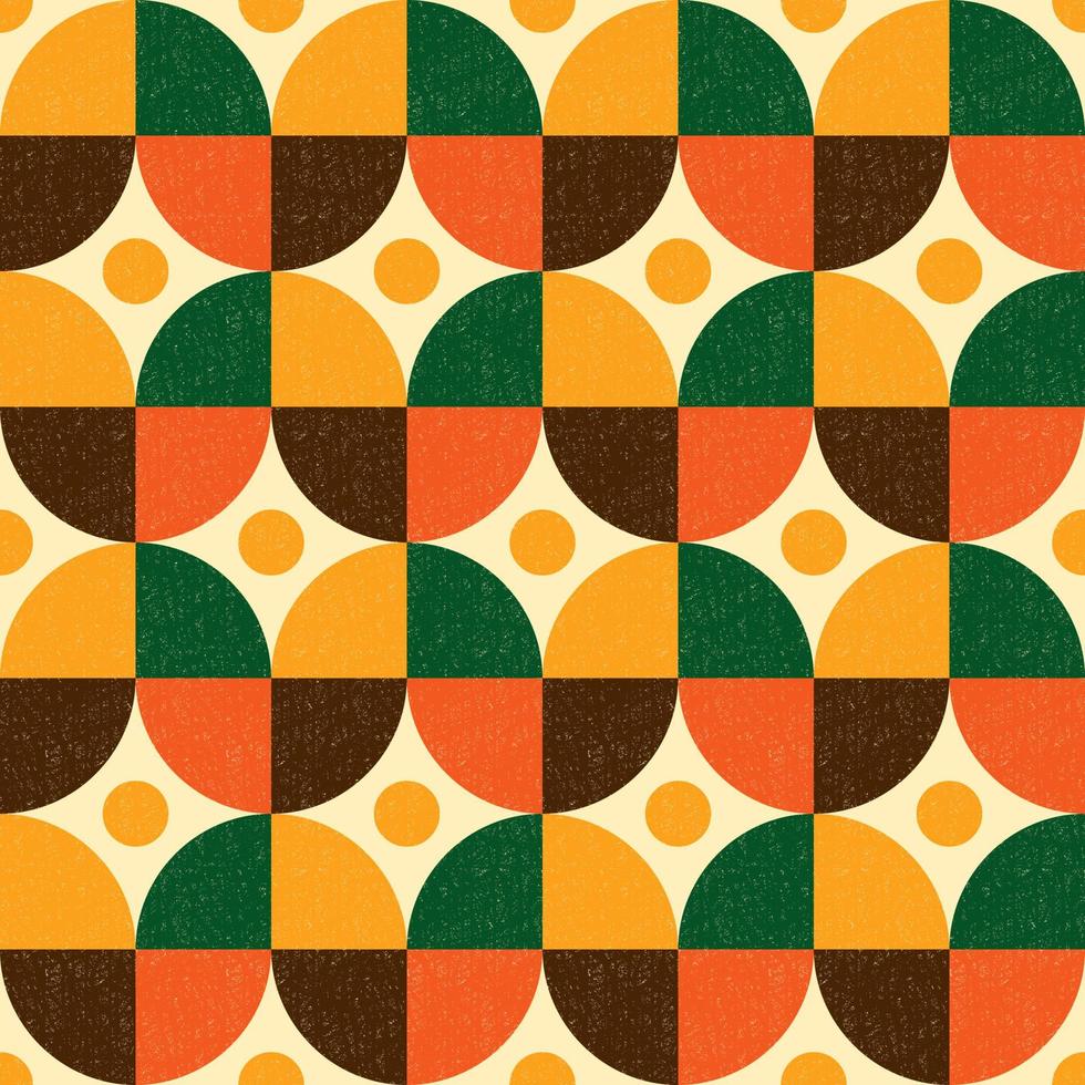 Retro geometric seamless pattern vector