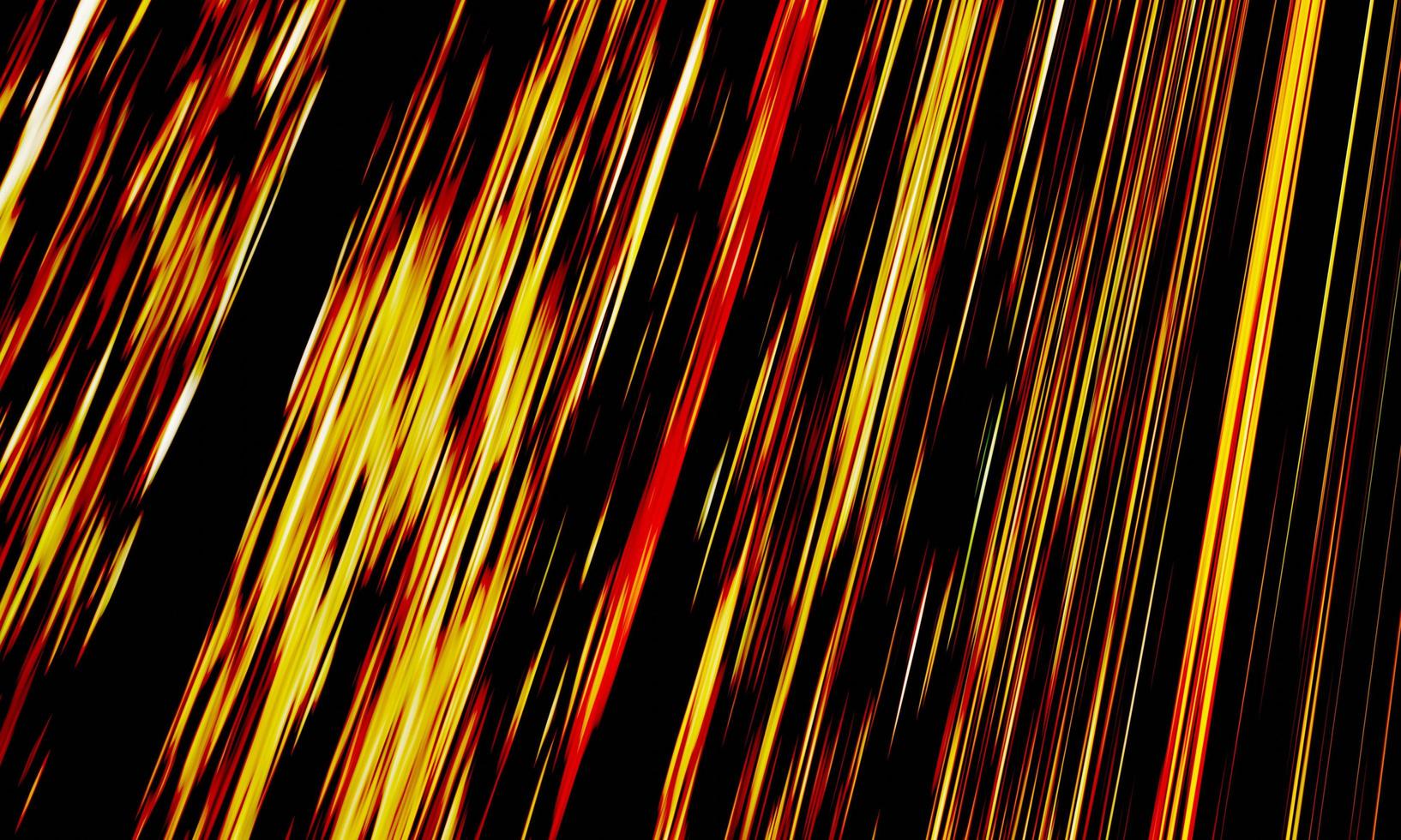 Golden Light  Rend line and stripes moving fast over dark background. 3D Rendering. photo
