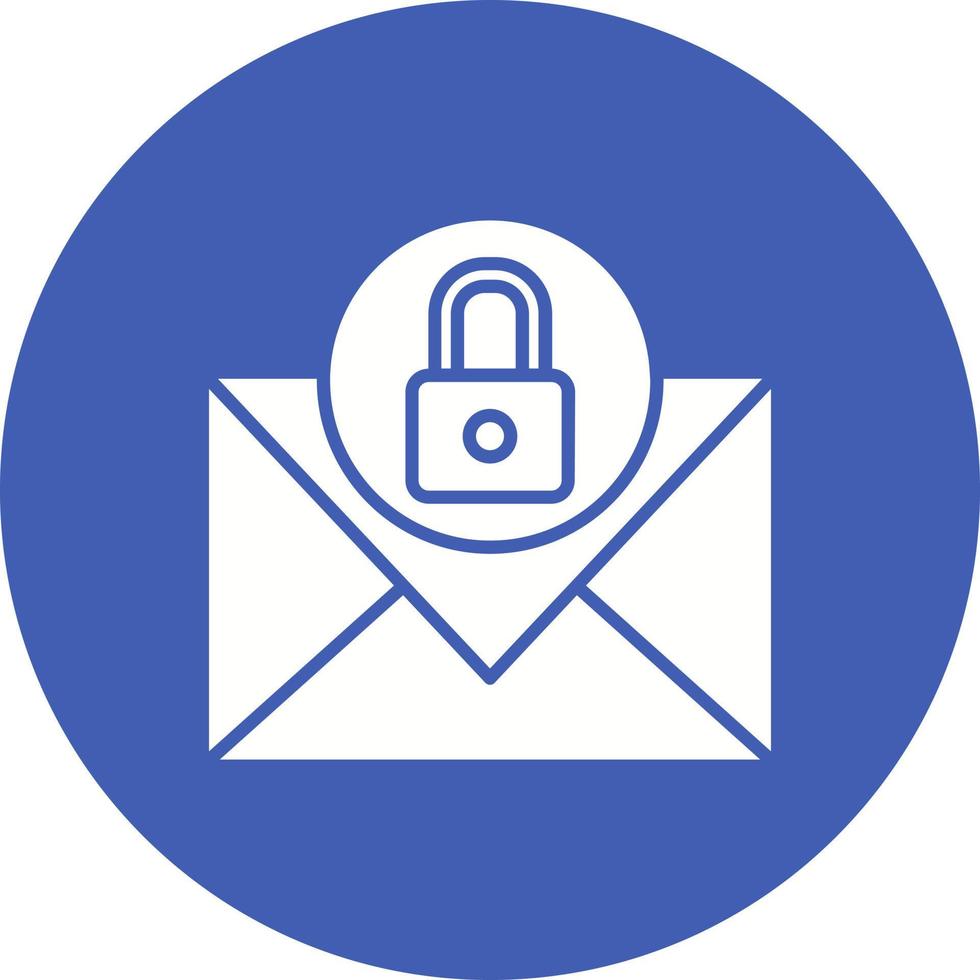 Email Security Glyph Icon vector