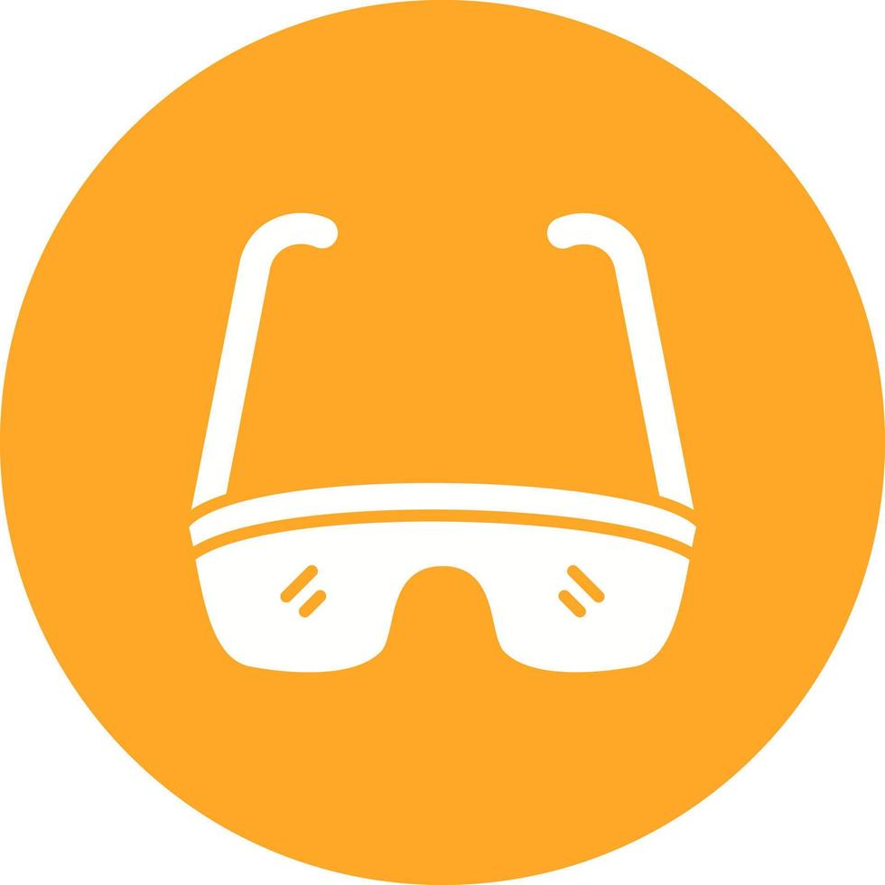 icono de glifo de gafas científicas vector