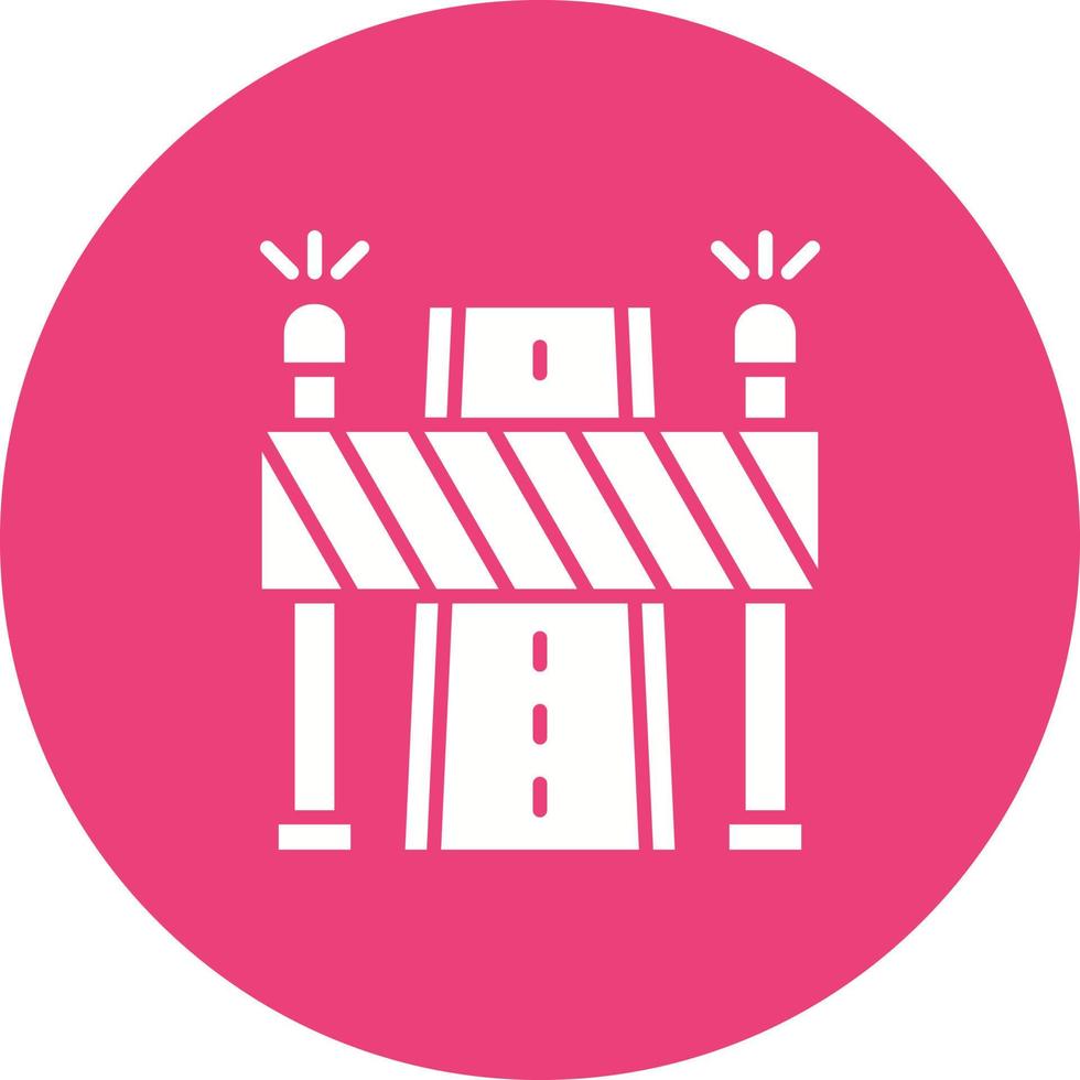 Road Block Glyph Icon vector