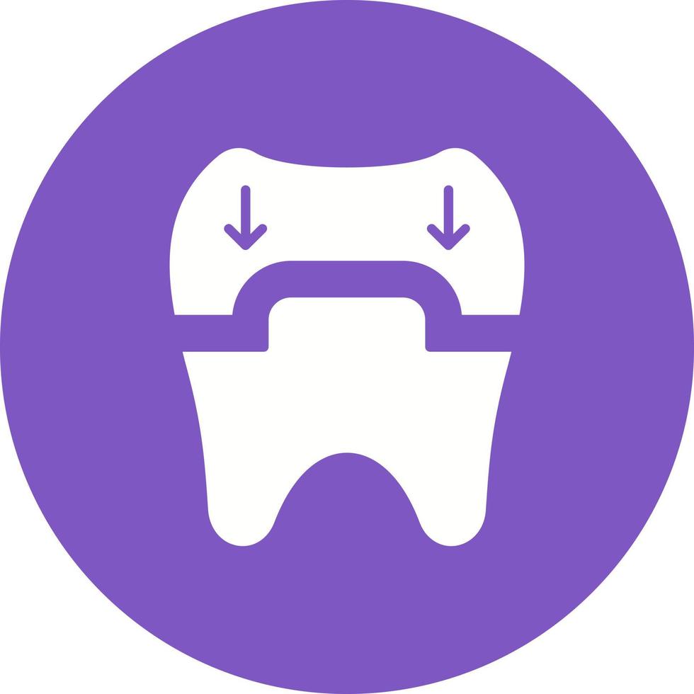 Dental Crown Glyph Icon vector