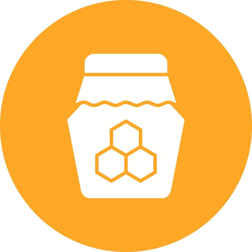 Honey Jar Glyph Icon vector