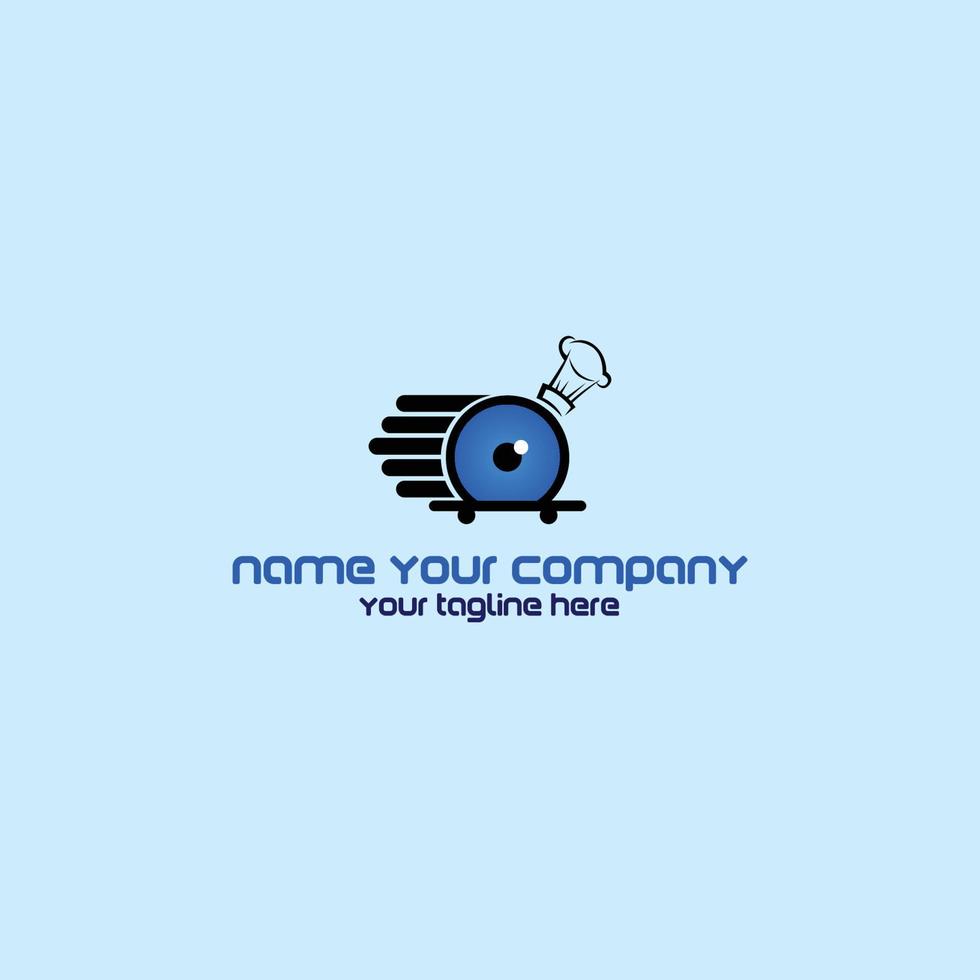 chef eye skate logo simple icon design illustration vector