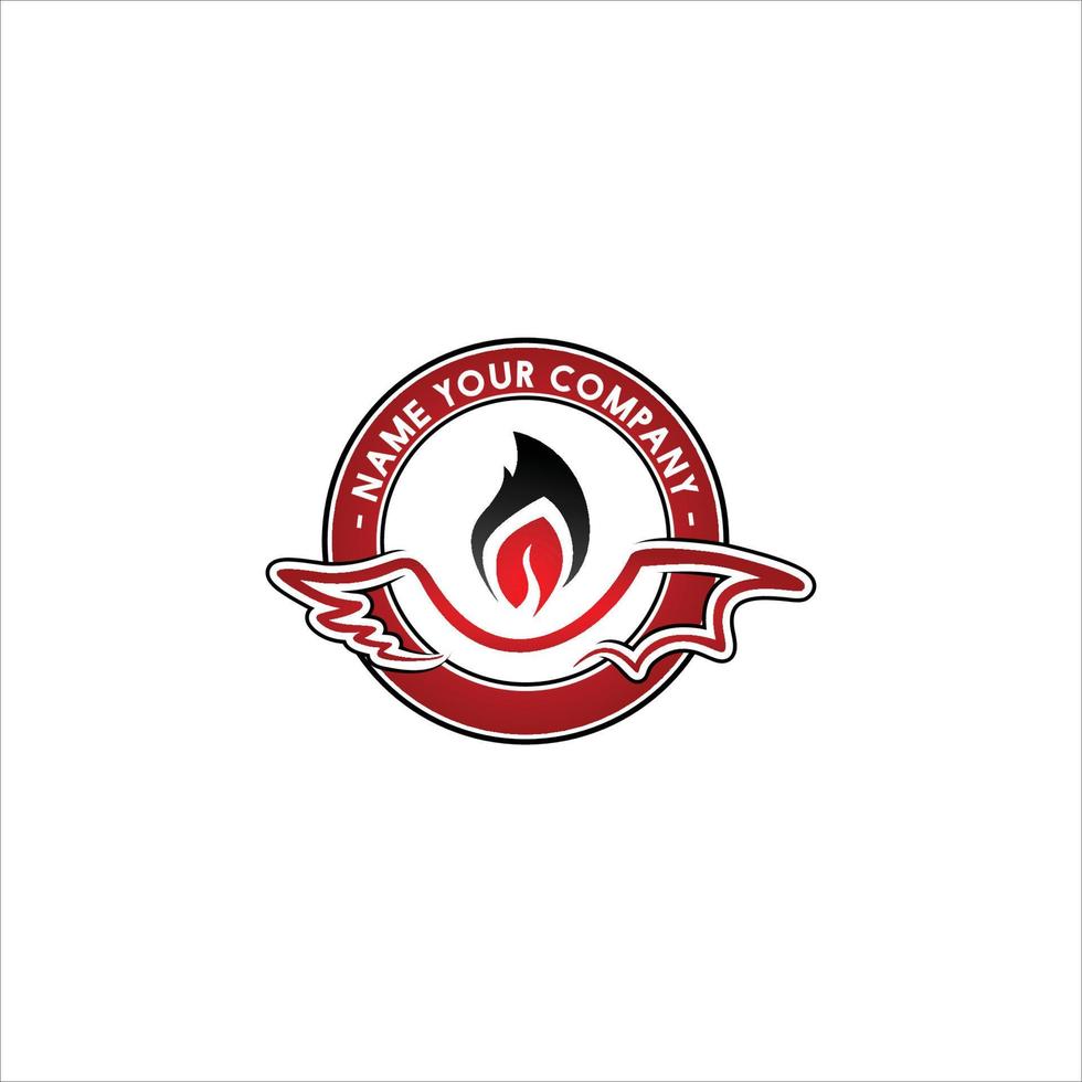 evil bat wing emblem  logo simple icon design illustration vector