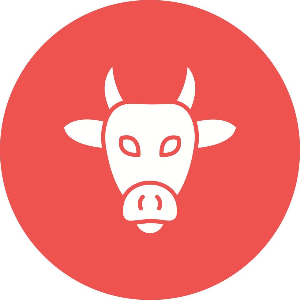 icono de glifo de vaca vector