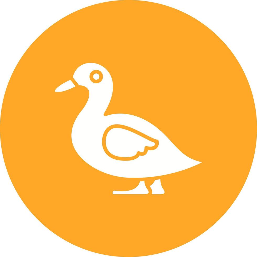 icono de glifo de pato vector