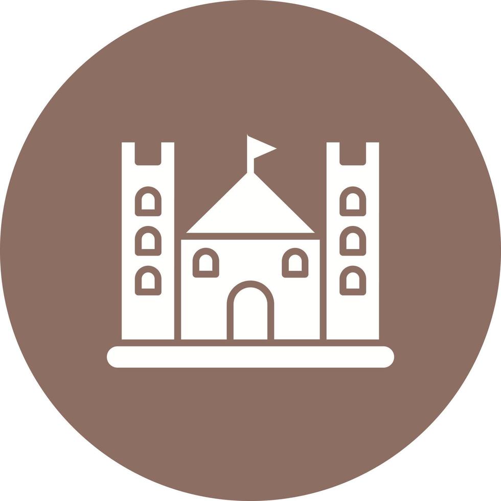 Castle Glyph Icon vector