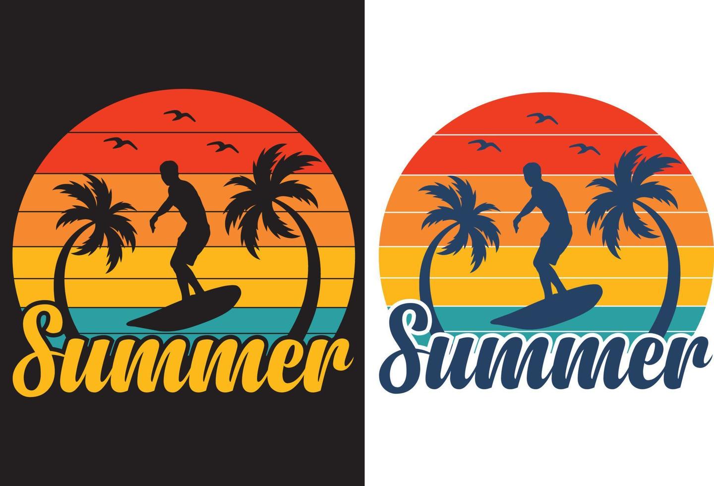 diseño gráfico de camisetas de verano, estampado tropical, ilustración vectorial vector