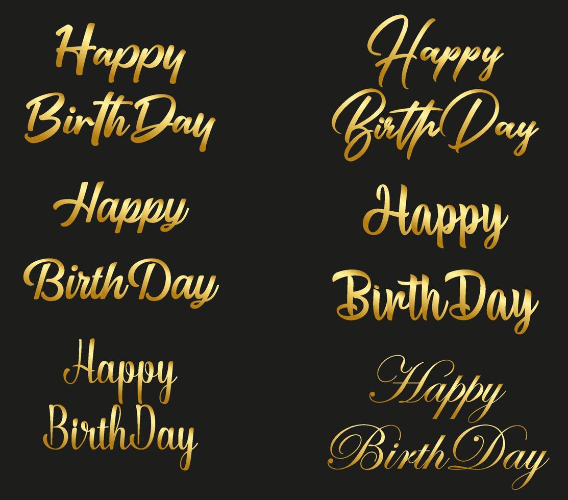 Happy birthday lettering Free Vector