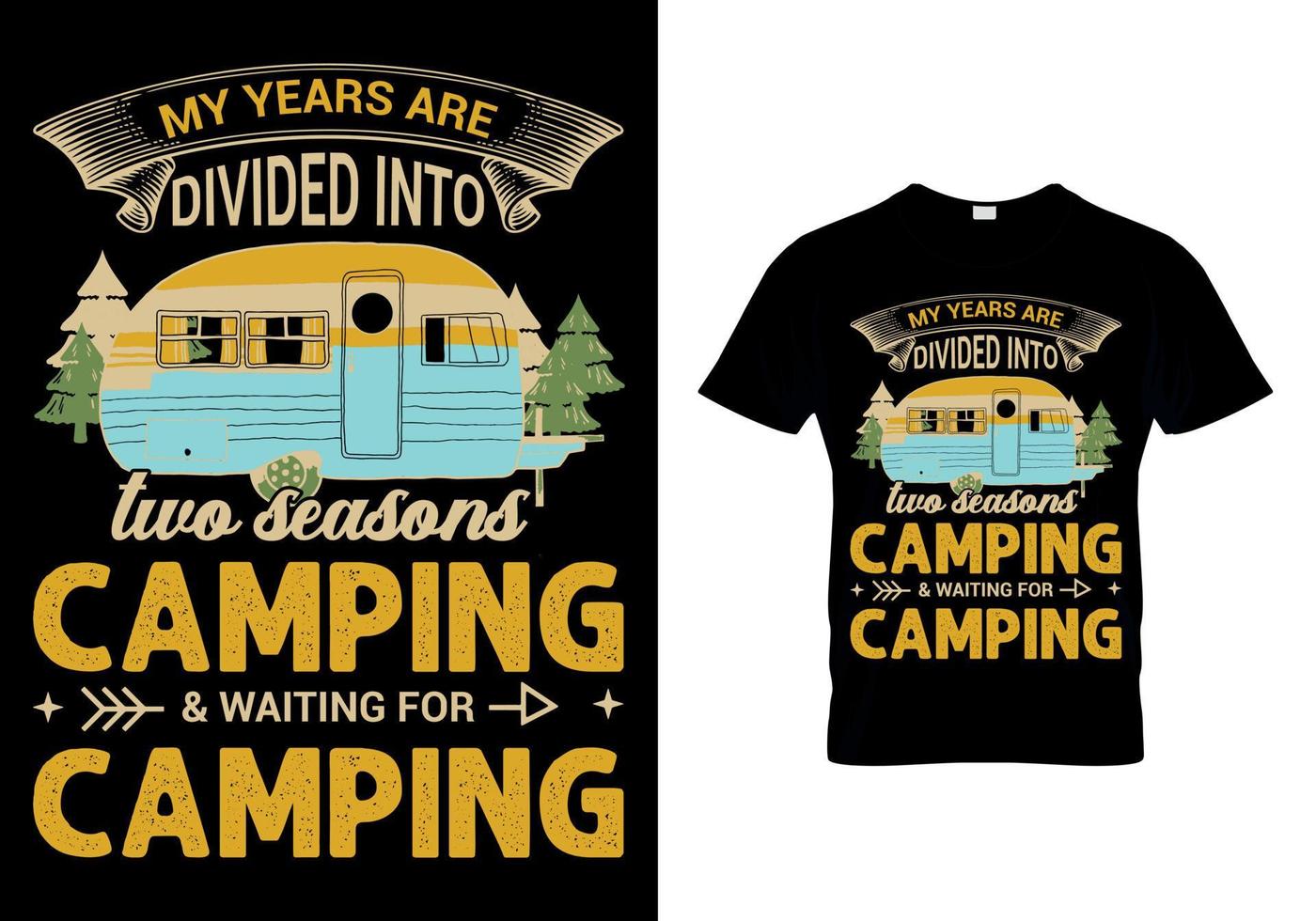 Camping T-shirts design vector