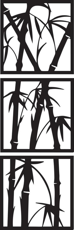 bamboo Cutting Design Silhouette Vector