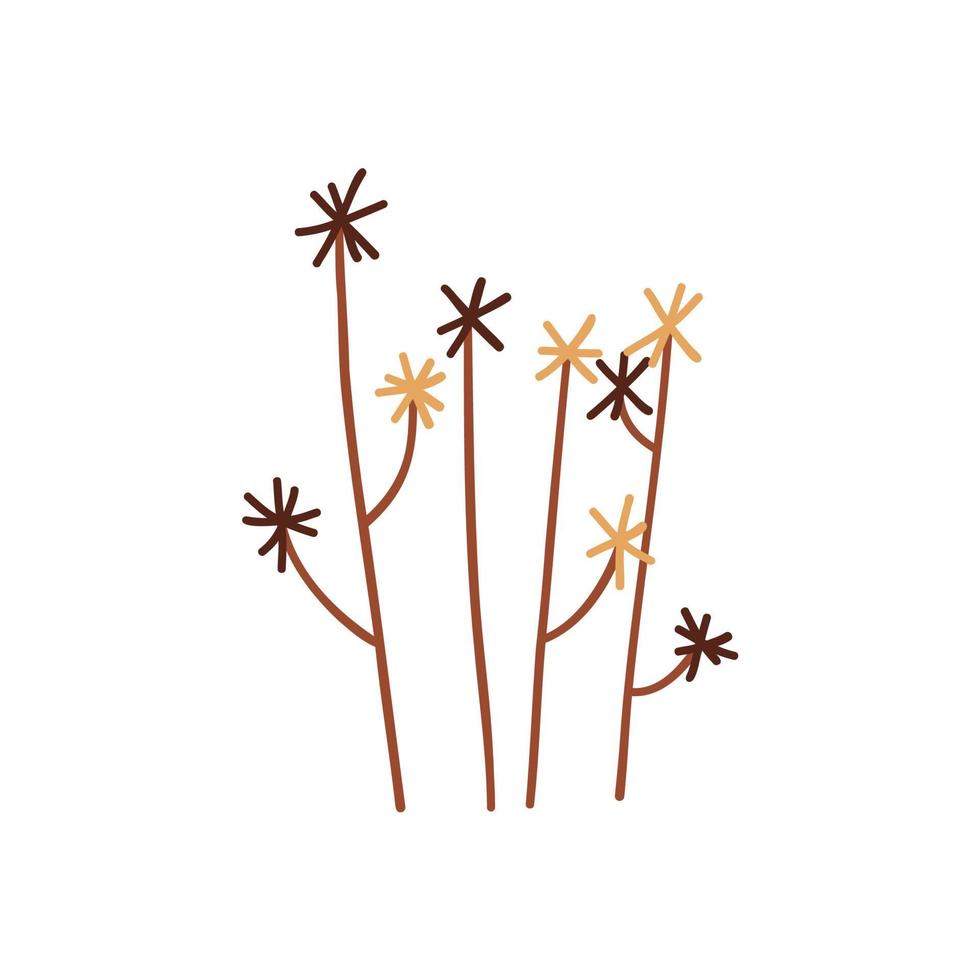 desert plant in flat hand drawn style. wild west, desert, plants. vector illustration isolated on white background