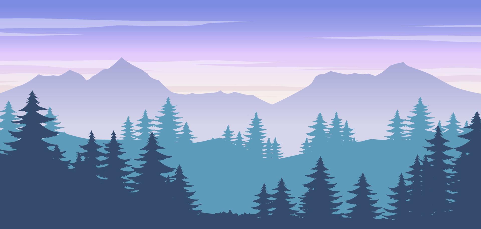 Silhouettedesign of  pine jungle vector