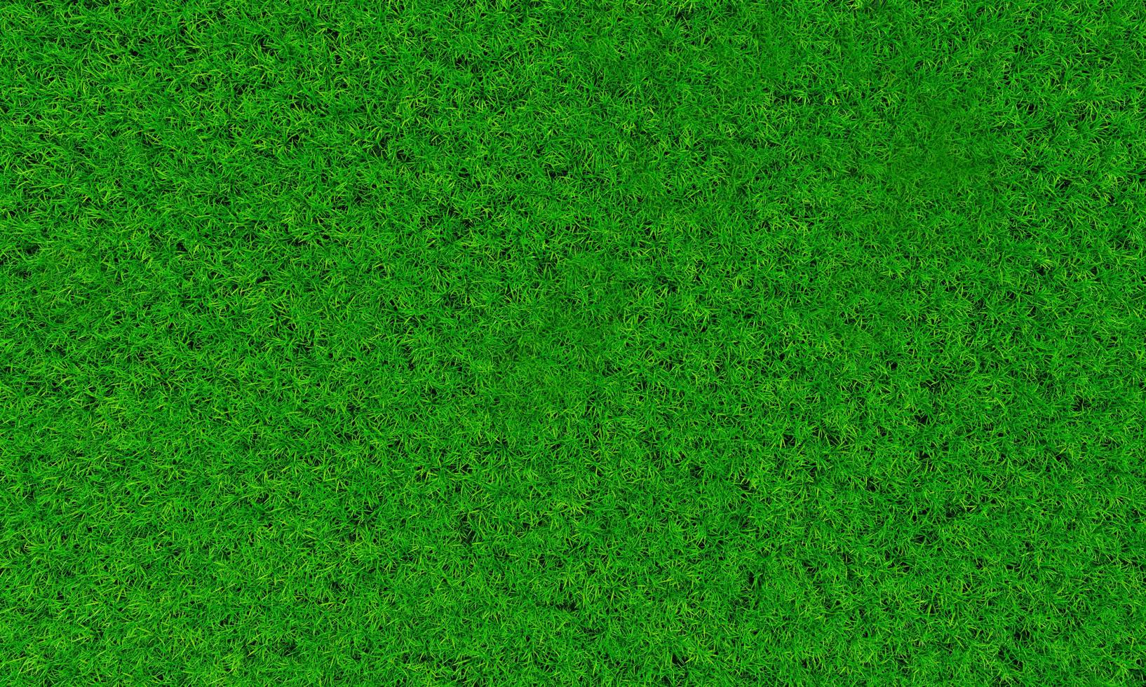 vista superior césped verde fresco para fondo, telón de fondo o papel tapiz. las llanuras y los pastos de varios tamaños están limpios y ordenados. la superficie del césped es uniformemente brillante y brillante. representación 3d foto