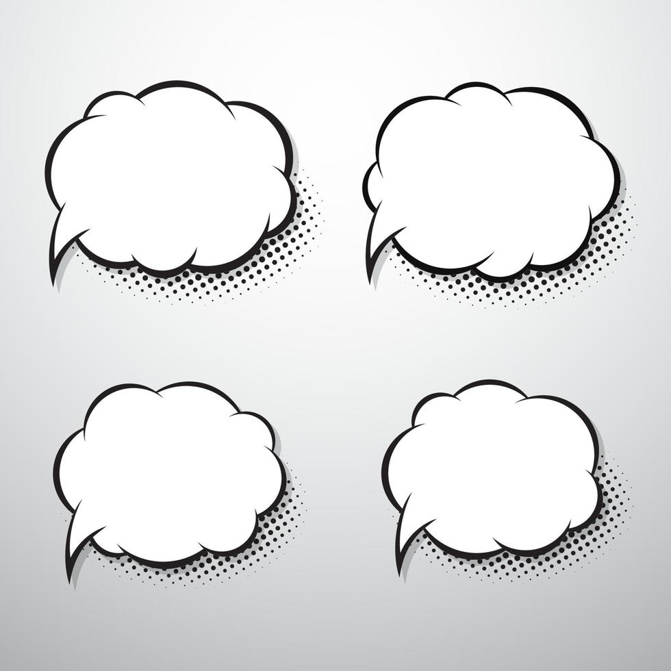 Comic speech bubbles for text. Vector illustration