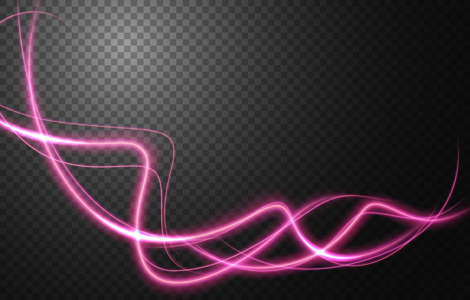 efecto de movimiento de velocidad de luz abstracto, rastro de luz rosa. ilustración vectorial vector