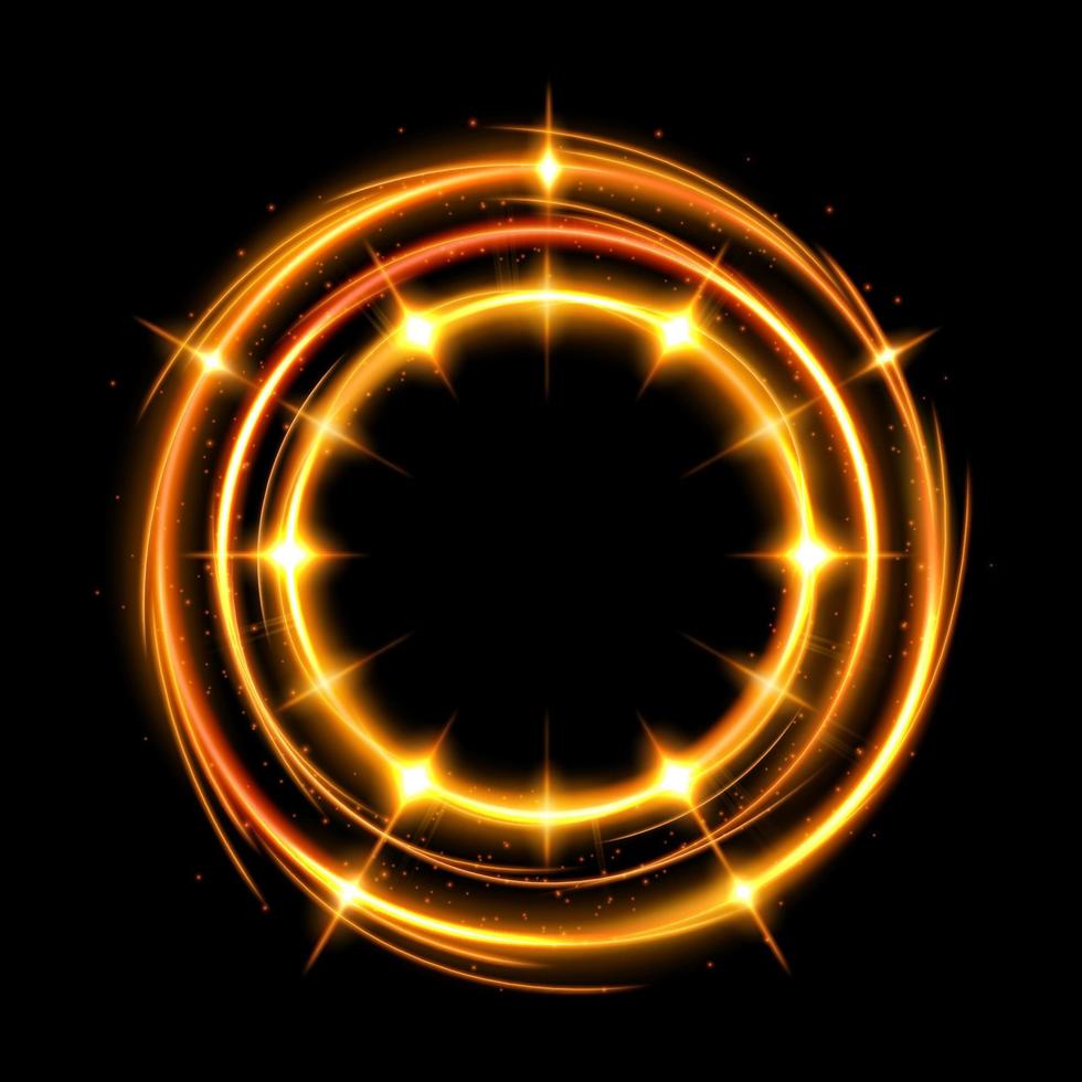 Abstract Glowing Circle, isolated Vector Illustration