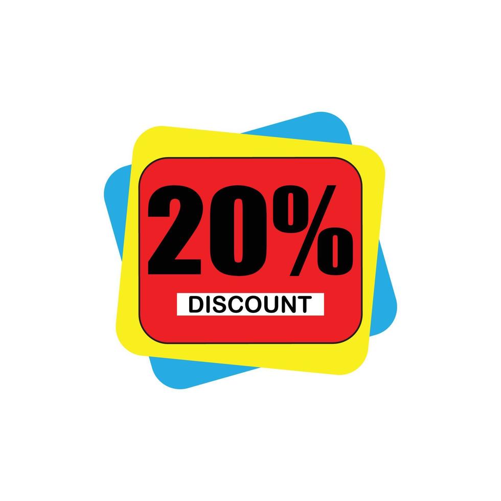 red twenty percent discount graphic vector illustration