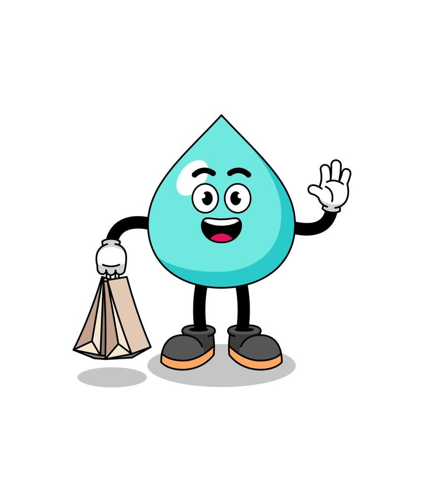dibujos animados de compras de agua vector