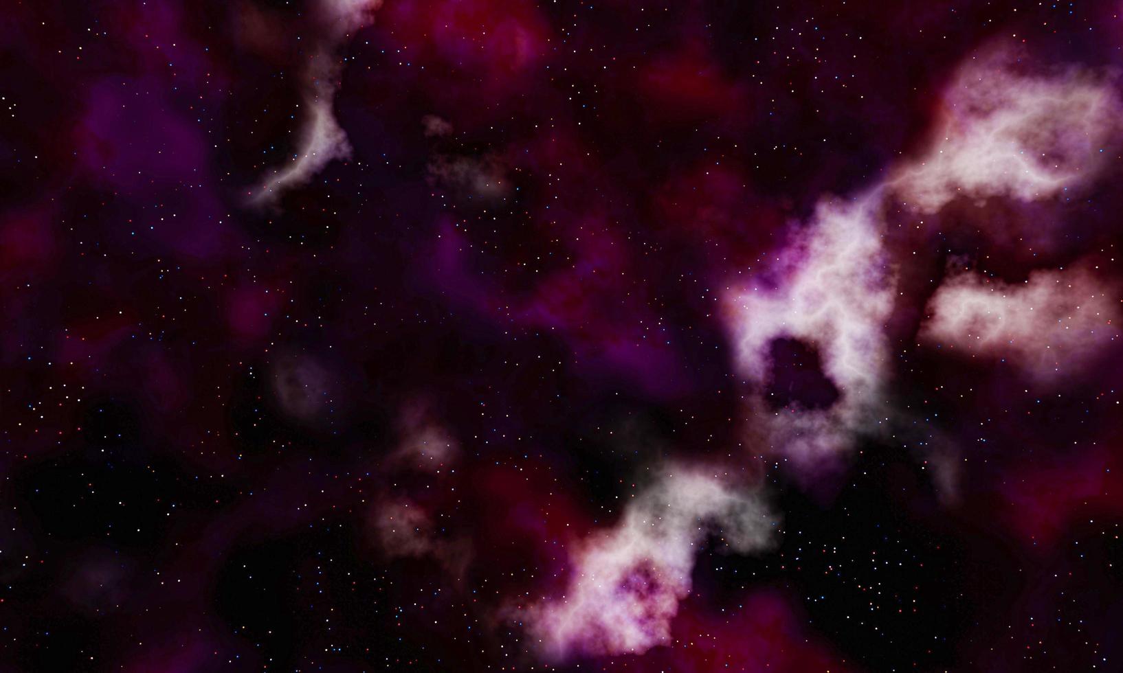 espacio con nubes cósmicas o la vía láctea llena de estrellas coloridas en el cielo. galaxia con nubes. nebulosas o galaxias. viaje espacial. nubes o gas de colores. representación 3d foto