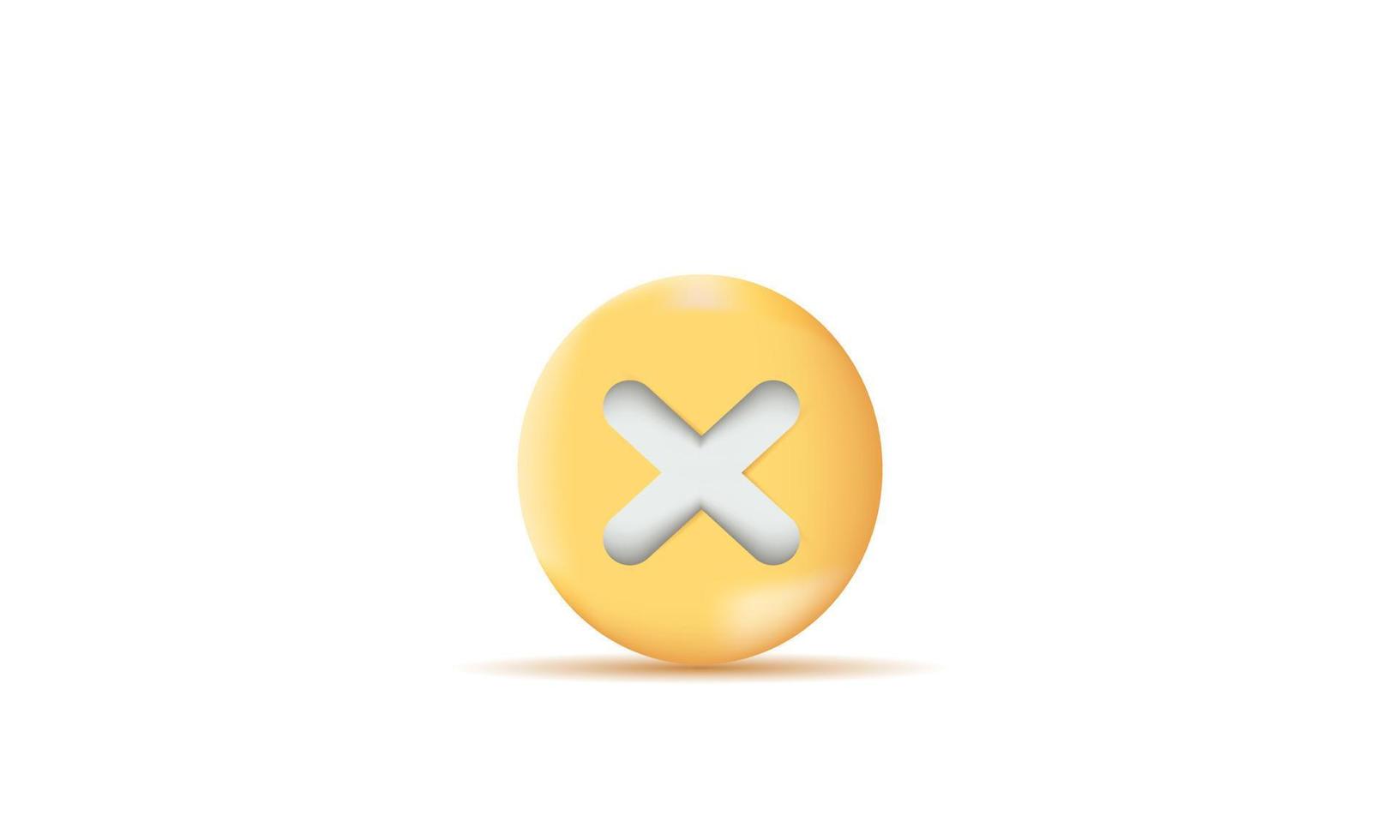 negative decline sign 3d realistic interface isolated on vector