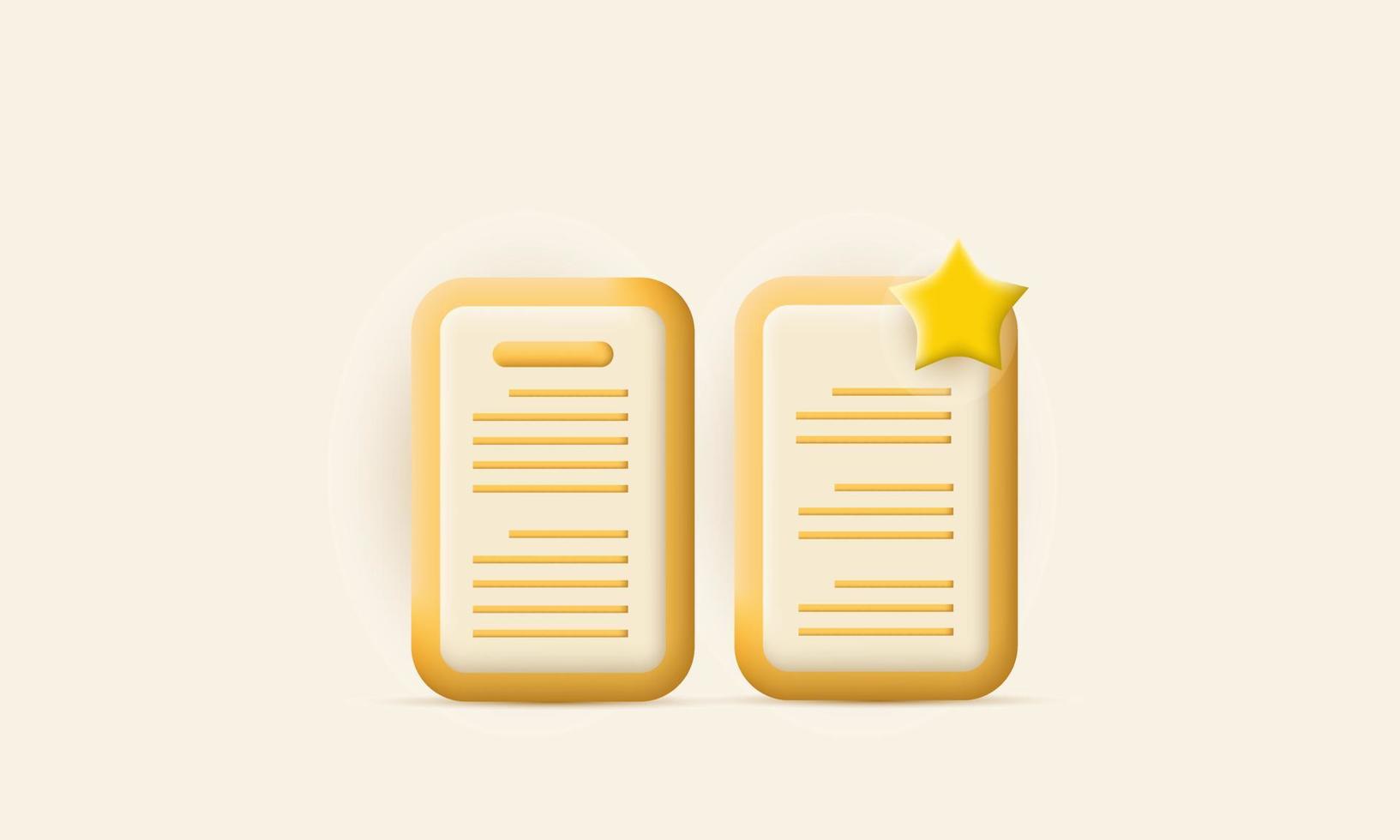 3d book magazine diary design icon education concept vector