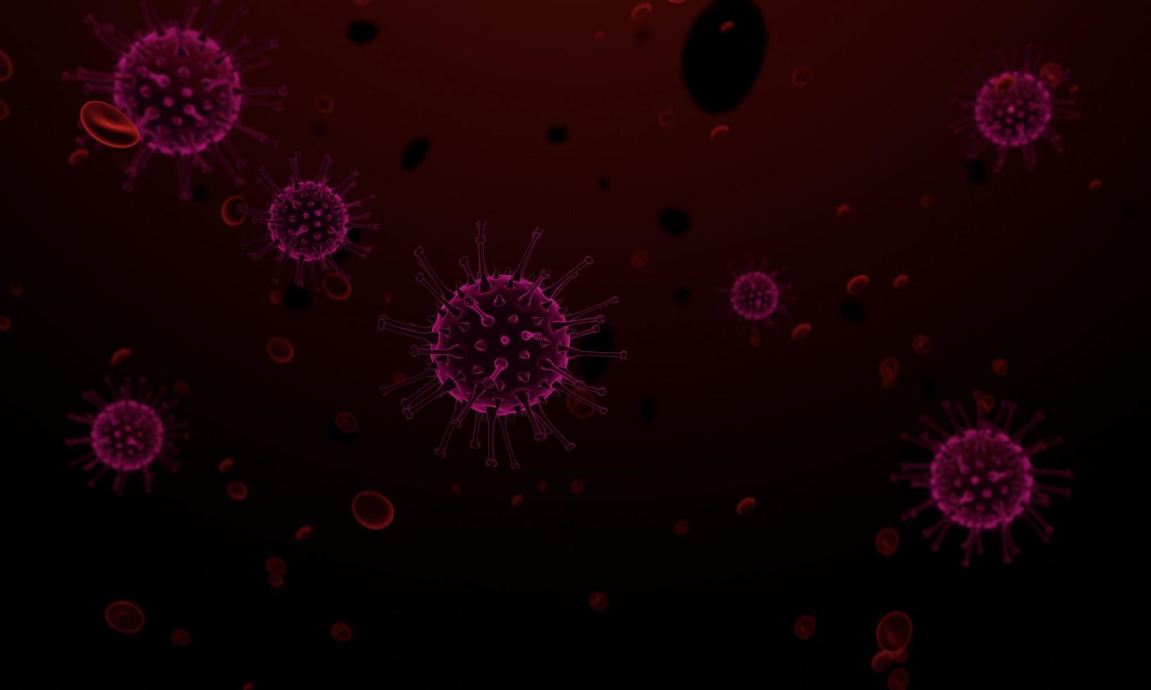 Coronavirus 2019-nCov novel coronavirus cell concept. Dangerous flu strain cases as a pandemic. Microscope virus close up. 3d rendering. photo