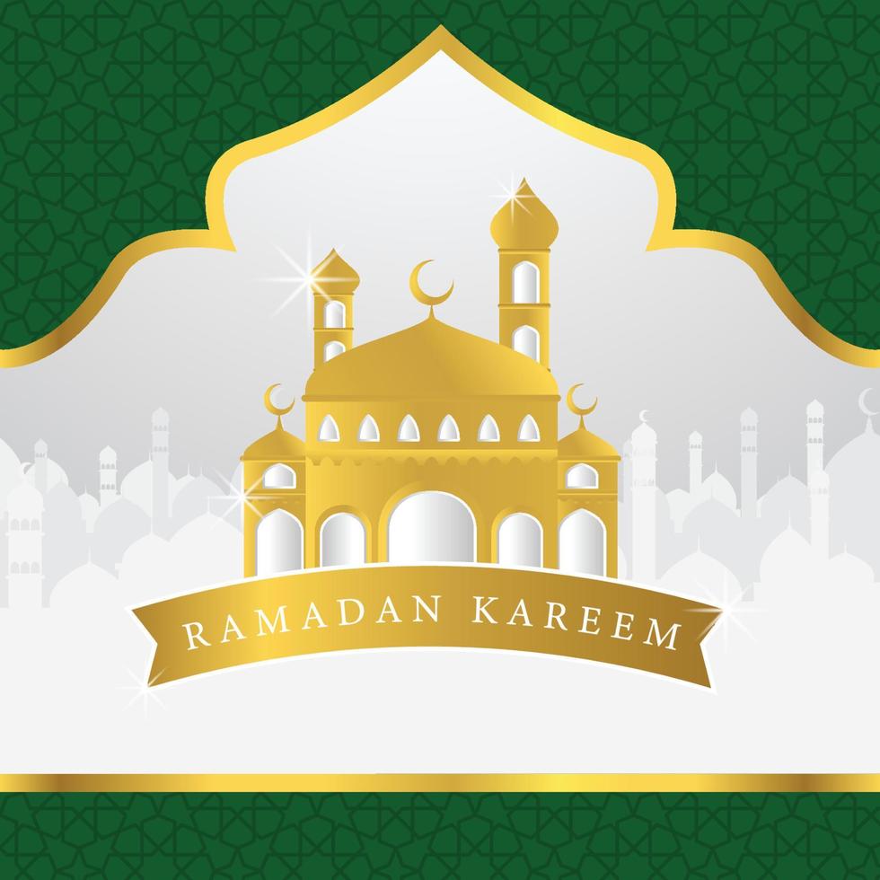 ramadan kareem fondo islámico con cúpula de mezquita y estilo de concepto de patrón árabe, eid mubarak, hari raya, eid fitr, eid adha, hajj, umrah vector