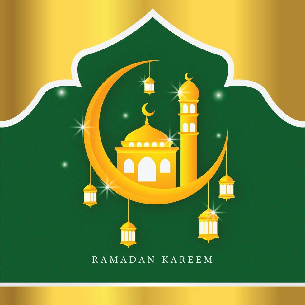 ramadan kareem fondo islámico con cúpula de mezquita y estilo de concepto de patrón árabe, eid mubarak, hari raya, eid fitr, eid adha, hajj, umrah vector