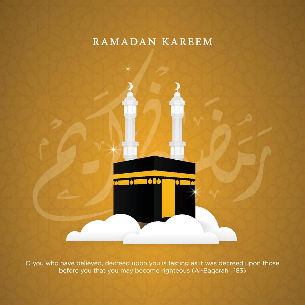 ramadan kareem islamic background design with simple modern concept and religious concept, hari raya, eid mubarak, ramdhan, iftar party banner, backdrop, cover, flyer, brochure design vector