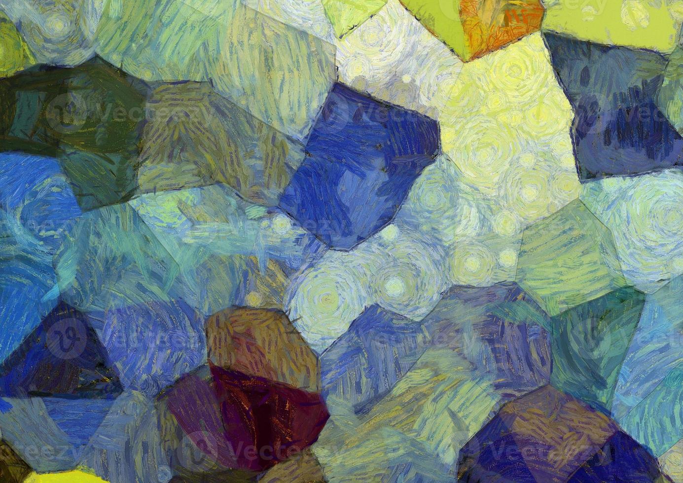 Abstract oil painting background Impressionist style illustrated to create designs. photo