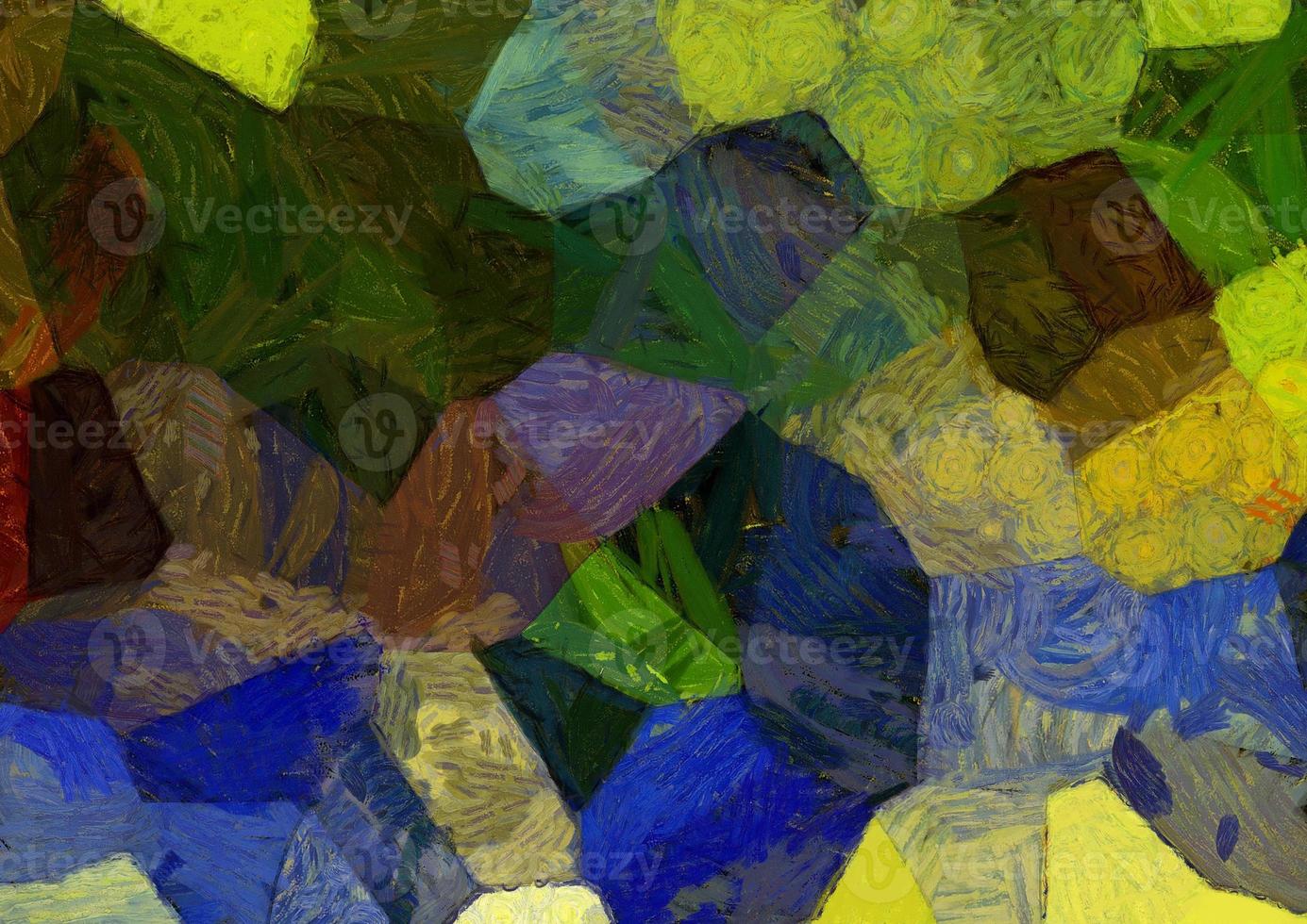 Abstract oil painting background Impressionist style illustrated to create designs. photo