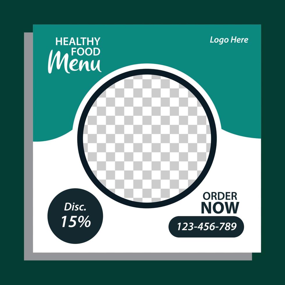 Design Promotion Template for Healthy Food. Suitable for Social Media Banner vector