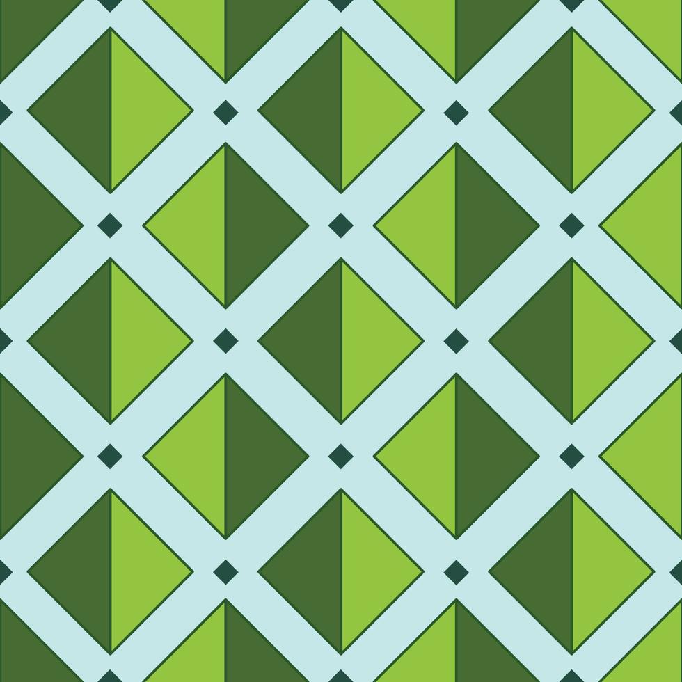 gráfico vectorial de diseño de patrón sin costuras con esquema de color verde y azul claro y también con forma geométrica. perfecto para el patrón de la industria textil vector