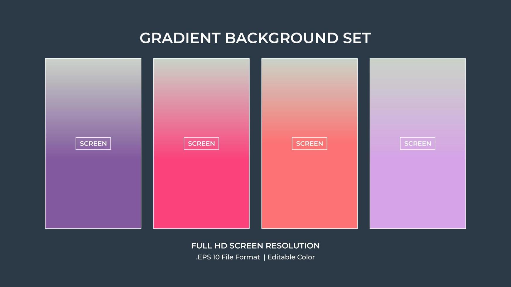 Soft color background on dark. Modern screen vector design for mobile app. Soft color abstract gradients.