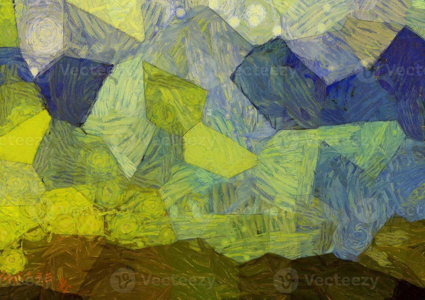 Abstract oil painting background Impressionist style illustrated to create designs. photo