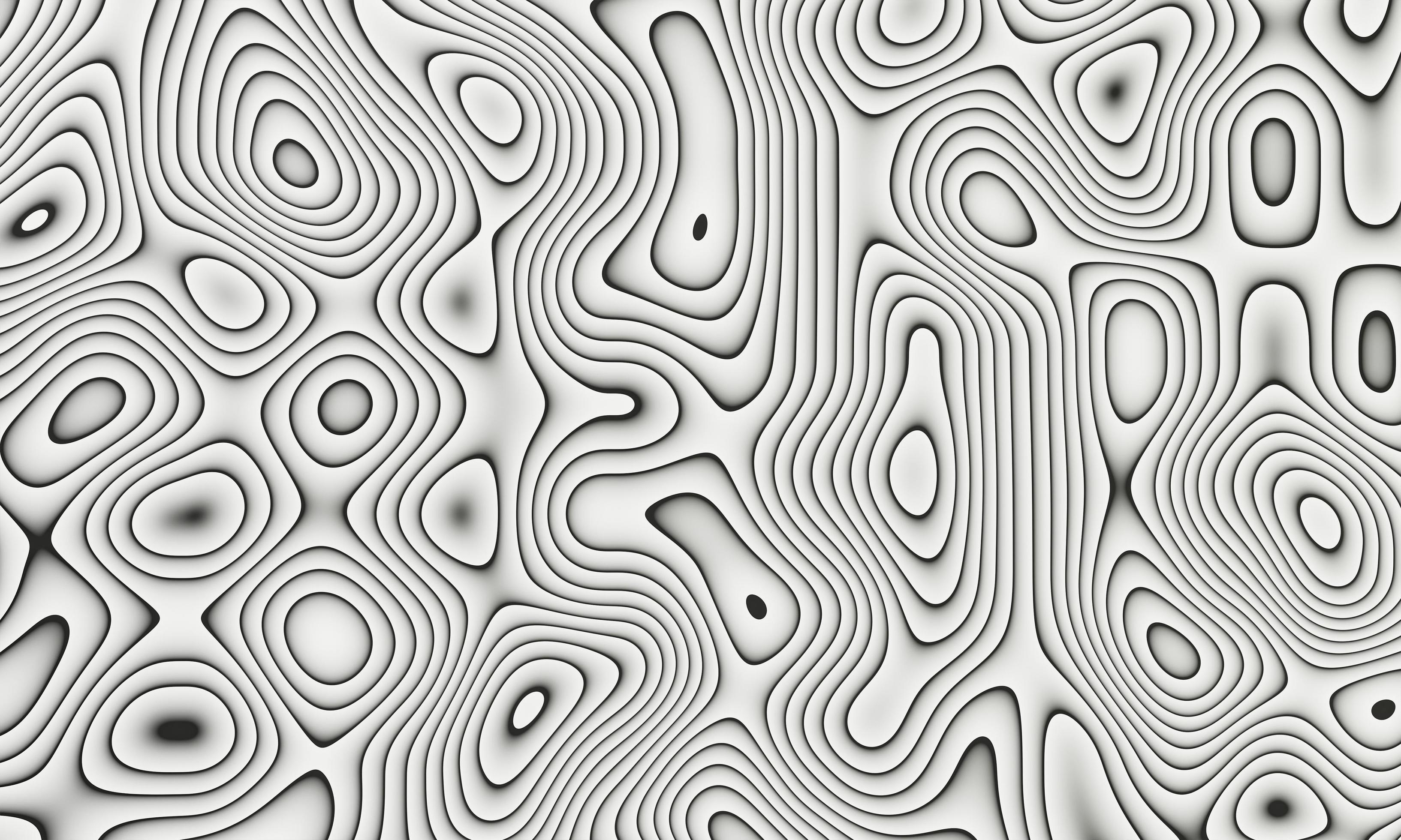 Black and white Damascus steel knife material pattern use for