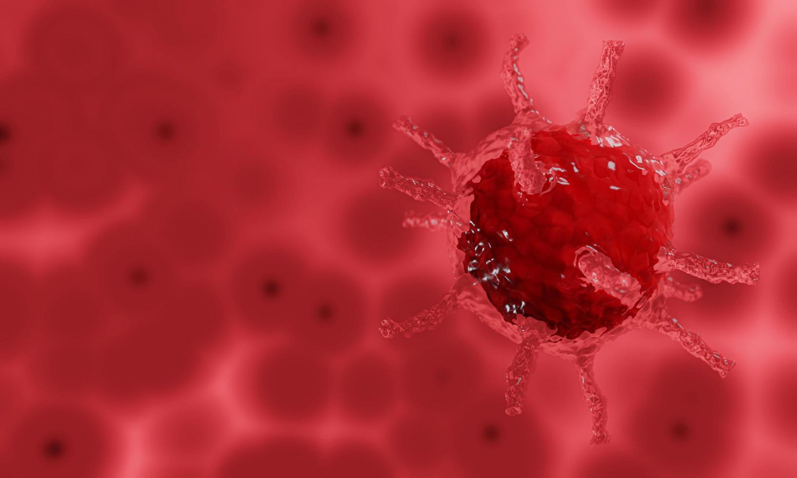 Model for Coronavirus Covid-19 outbreak and coronaviruses influenza concept  on a black background as dangerous flu strain cases as a pandemic medical health risk  with disease cell as a 3D render photo