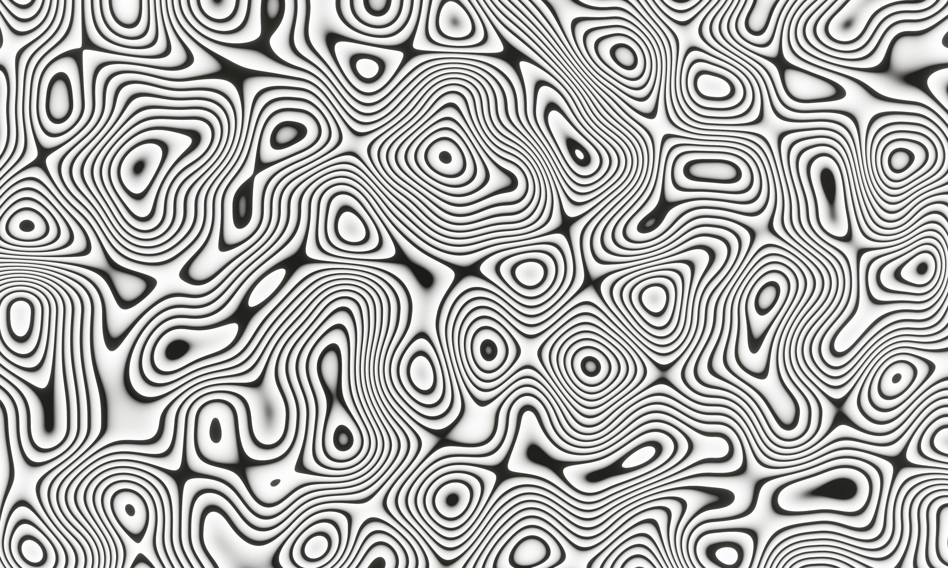 Black and white Damascus steel knife material pattern use for