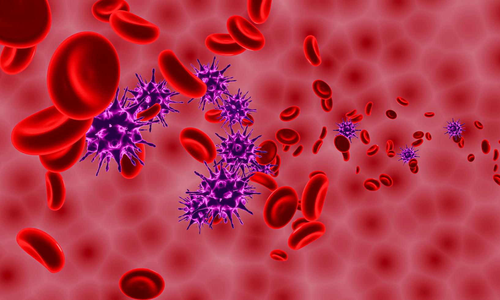 Coronavirus disease COVID-19 infection medical illustration. Pathogen respiratory influenza covid virus cells. New official name for Coronavirus disease named COVID-19. 3D Rendering. photo